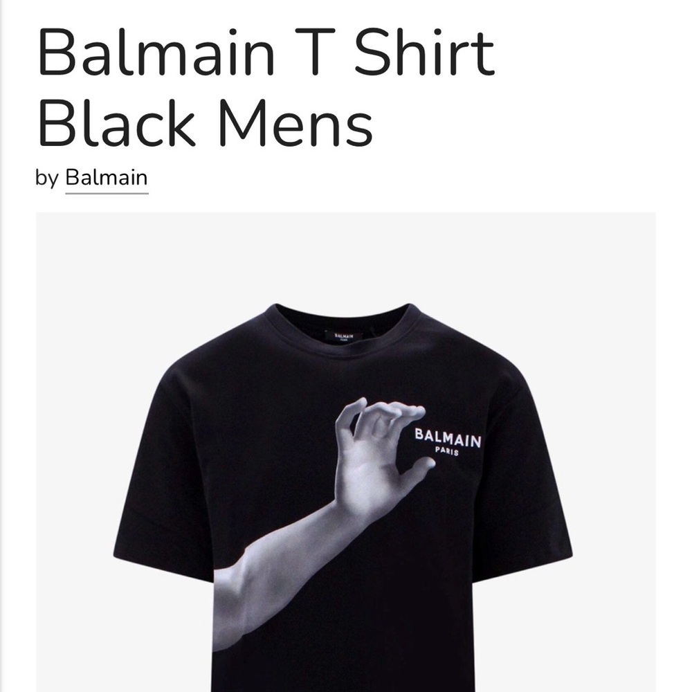 NWT Balmain Black Graphic Statue/Name T SZ XXL. * original owner •Made in Italy
